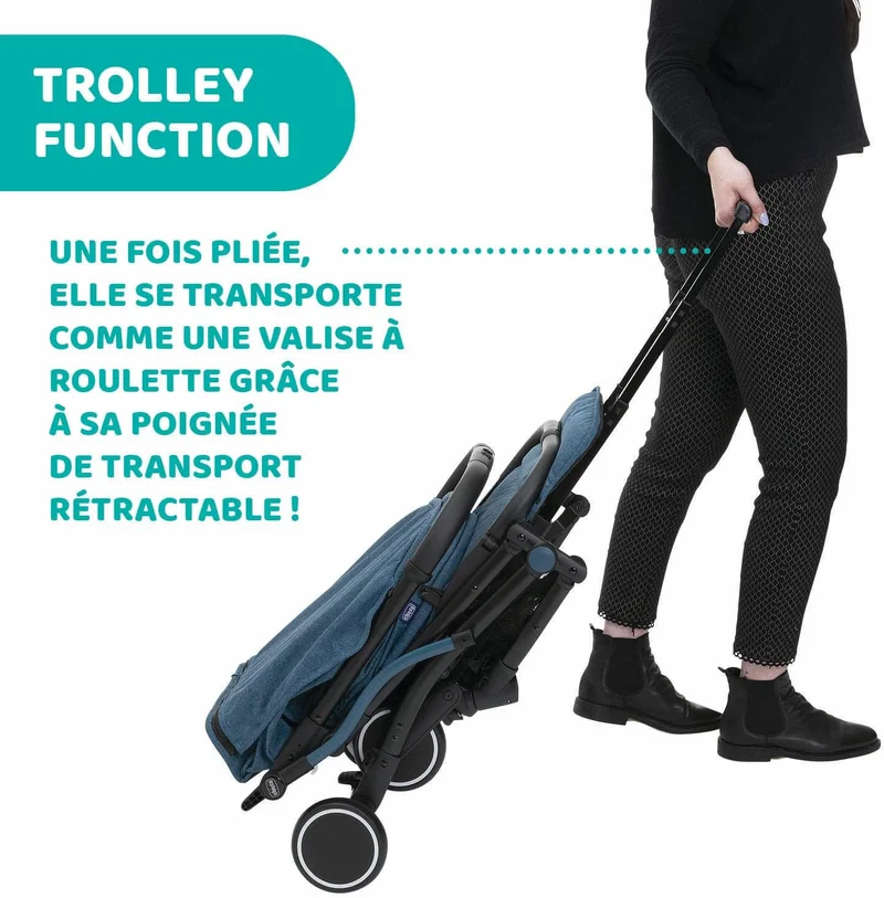 شيكو Chicco Trolleyme Stroller 0m-3y, Calypso Blue